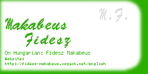 makabeus fidesz business card